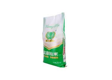China Doppelte Druckpp. gesponnene Reis-Verpackentaschen mit klares Fenster-Nähgarn fournisseur