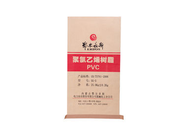 China Pp. gesponnene lamellierte Kraftpapier-Nahrungsmittelgrad-Taschen mit der geschnittenen Hitze/säumten Spitzenmund fournisseur