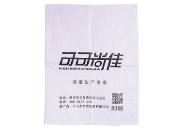 China Weiße gesponnene Polypropylen-Taschen mit doppelte Stich-unterem Gravüren-Drucken fournisseur