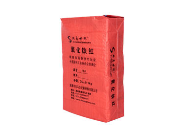 China Zement-Papierventil Siegelplastikspeicher-Taschen, Kraftpapier-pp. gesponnene Plastikbodenfaltenbeutel fournisseur