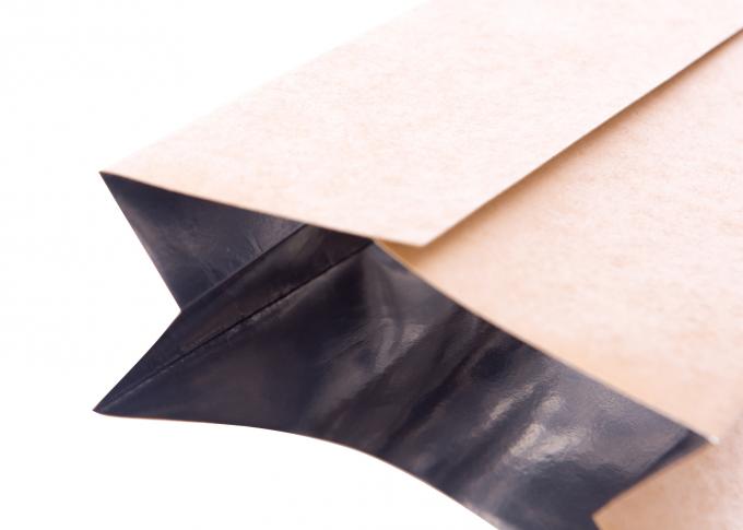 Weißes Kraftpapier-Plastik- Papiertüten Browns verkaufen UV-Faden Priting 17 dick en gros