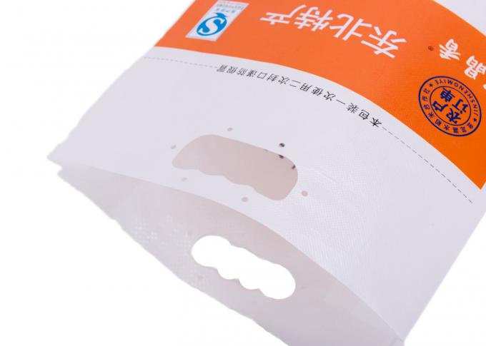 Weiße Plastikreis-Verpackungs-Tasche, gesponnene pp./nicht Gewebe beschichtete Verpacken- der Lebensmitteltaschen mit Griff