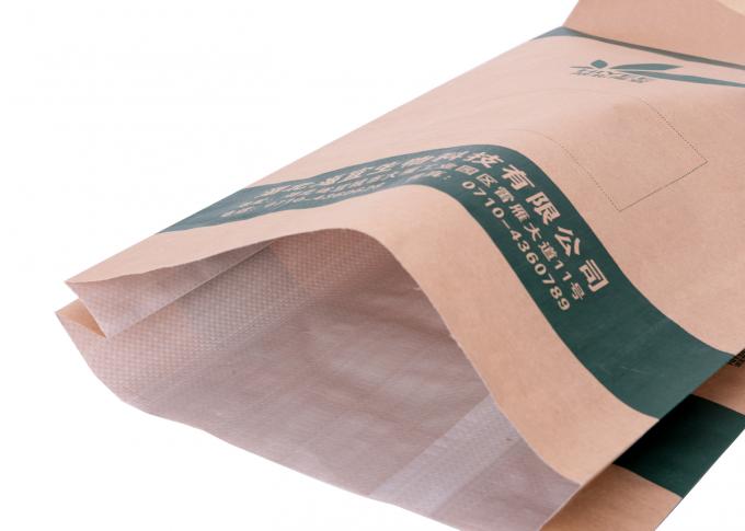 Kraftpapier lamellierte pp. gesponnene Nahrungsmittelgrad-Taschen für Verpackenmehl/Pulver-Chemikalie