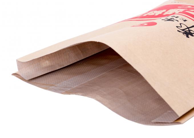 Aufbereitetes BOPP/pp. lamellierten Kraftpapier-Nahrungsmittelgrad-Taschen für Verpacken der Lebensmittel 70 - 160gsm