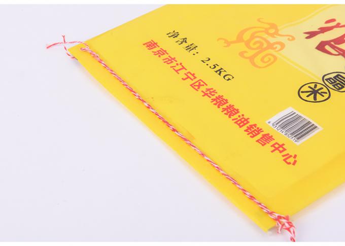 Verpackende Plastiktaschen für den Reis, der, Faden näht Seitenkeil-Taschen verpackt