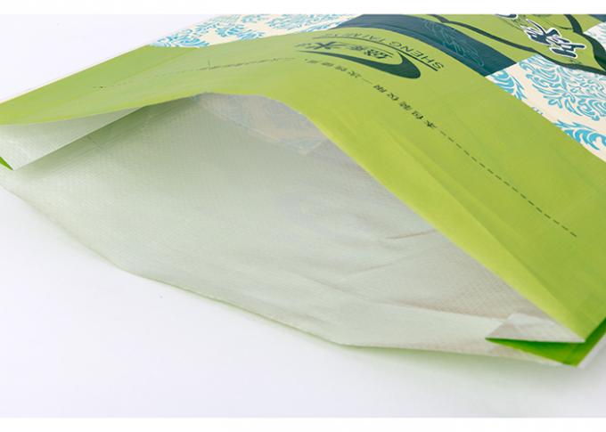 Pp. gesponnene Plastikverpackungsmaterialien für Nahrungsmittel-/Reis-Verpackung sackt Seitenkeil 15kg ein