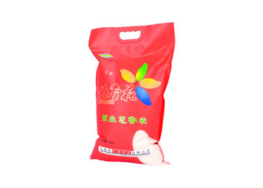 China Seitendichtungs-Reis-Verpackentaschen des Plastik3 mit Griff PA-PET überzogenem farbenreichem Drucken fournisseur
