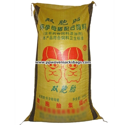 CHINA Aufbereitete pp. gesponnene Sack-Tierfutter-Taschen mit Siebdruck, Hitze-Transferdruck Anbieter