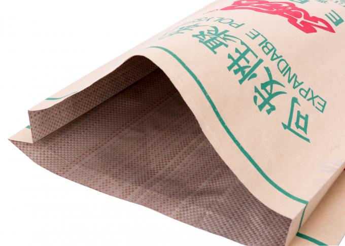 Hitze-Psychiaters-Verpackungs-Tasche, das PET/pp. gesponnen lamellierte Papiertüte-Sicherheit Kraftpapiers Brown