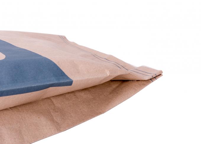 Kraftpapier-Nahrungsmittelgrad-Taschen Multiwall Brown mit Heißsiegelfähigkeits-Farbdruckgewohnheit