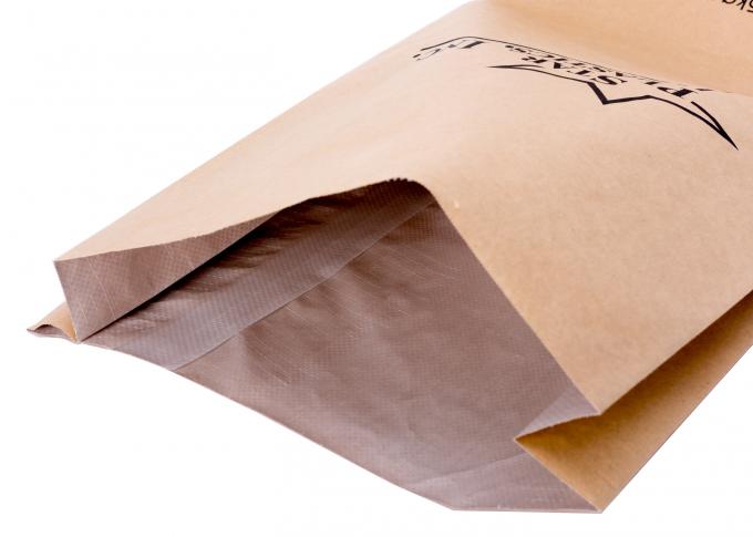 Wasserdichte Gewohnheit druckte Taschen, pp. gesponnene Kraftpapier-Nahrungsmitteltaschen aussondern/Doppelt-Falte
