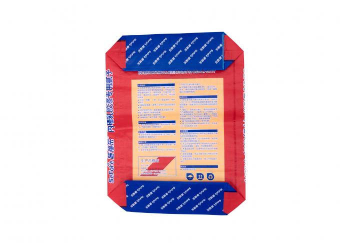 Polypropylen-materielle Zement-Verpackungs-Taschen, hochfeste flache Unterseiten-Ventil-Papiertüten